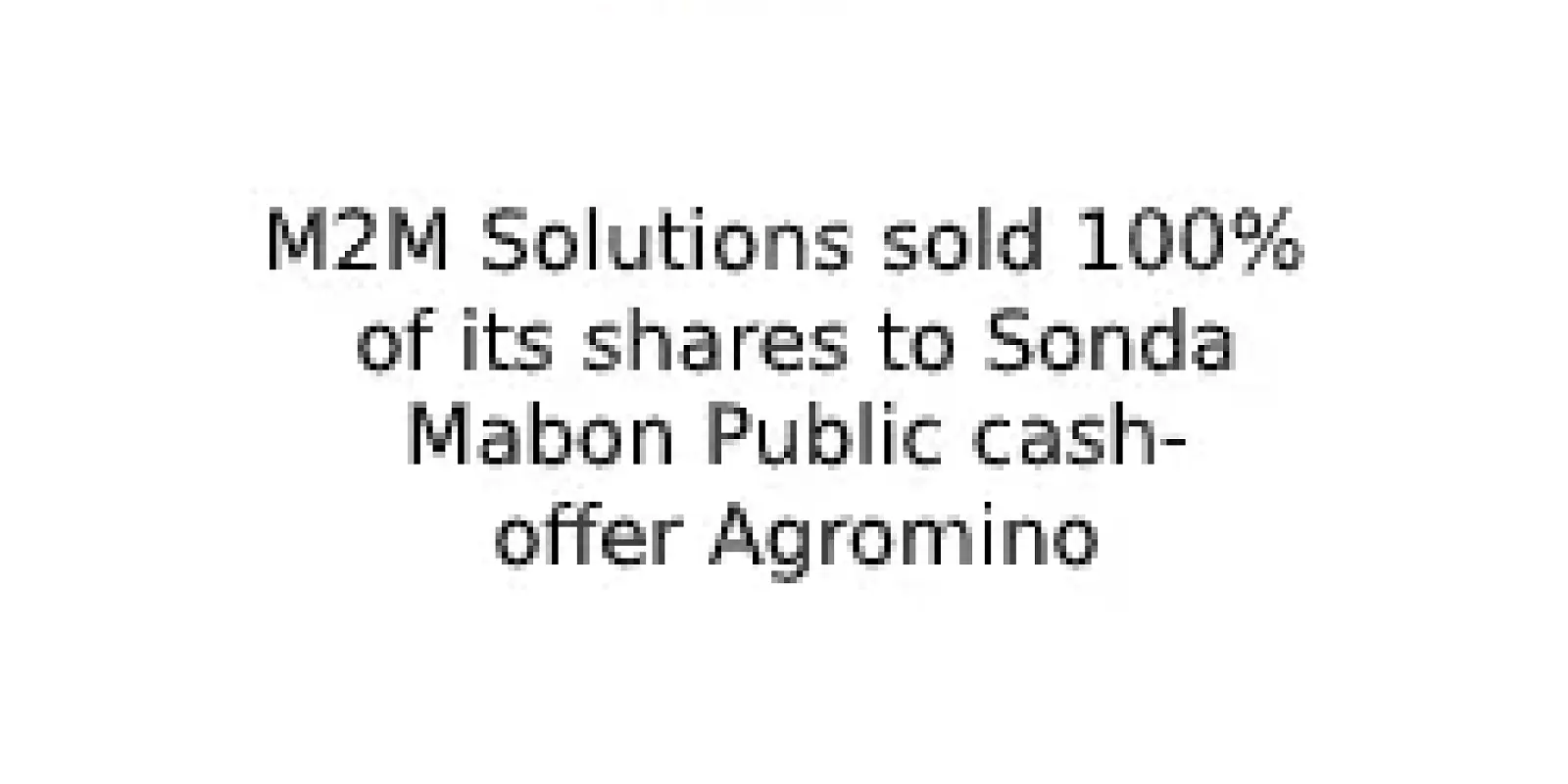 M2M Solutions & SONDA