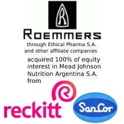 Reckitt Benckiser Group has sold all of its equity interest in Mead Johnson Nutrition Argentina to Roemmers Group